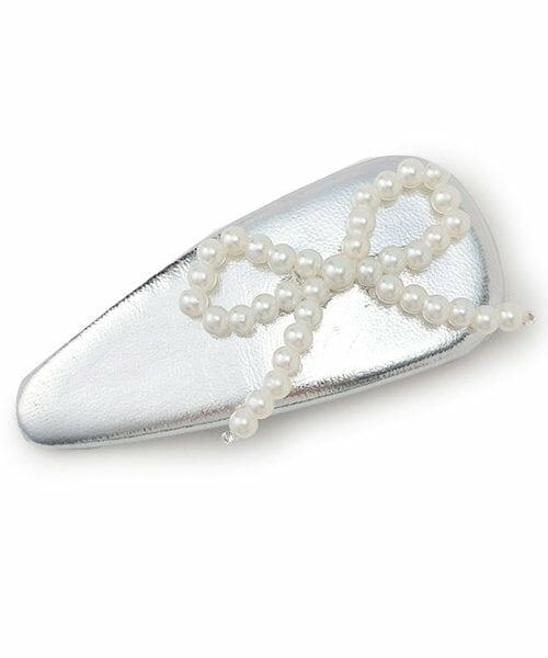 by LOVEiT / バイ ラビット ヘアピン | パールリボンスリーピン（シルバー）