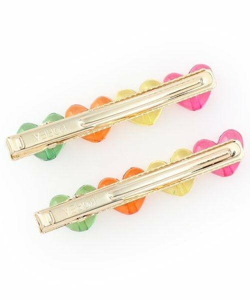 by LOVEiT / バイ ラビット ヘアピン | マルチハートクリップ（2個セット） | 詳細1