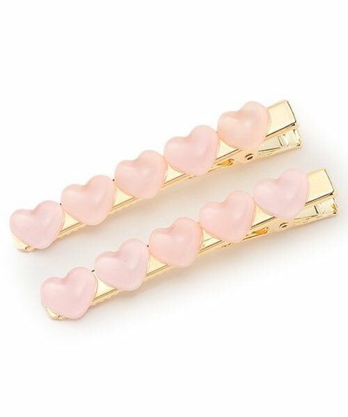 by LOVEiT / バイ ラビット ヘアピン | ミニハートクリップ（2個セット）（ピンク）