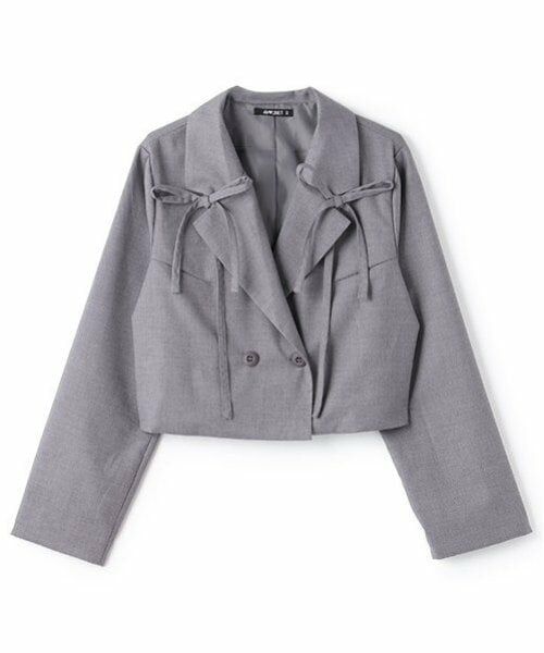 by LOVEiT / バイ ラビット テーラードジャケット | リボンつきショートジャケット | 詳細11