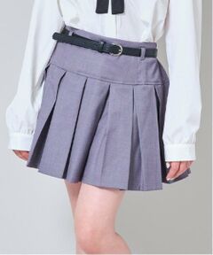 by LOVEiT / バイ ラビット ミニ・ひざ丈スカート | ベルトつきプリーツスカート（インパンつき）