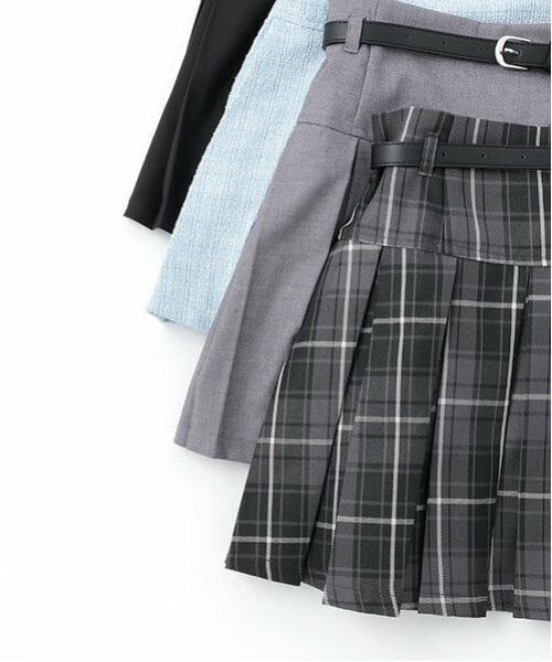 by LOVEiT / バイ ラビット ミニ・ひざ丈スカート | ベルトつきプリーツスカート（インパンつき） | 詳細13