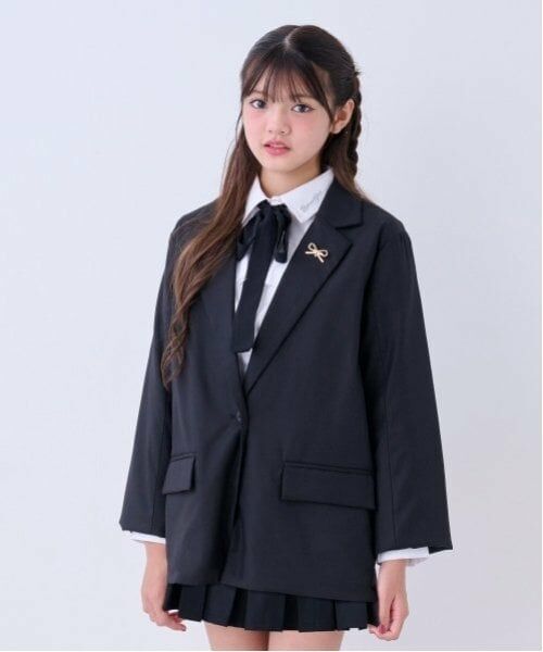 by LOVEiT / バイ ラビット テーラードジャケット | ロングジャケット（黒）