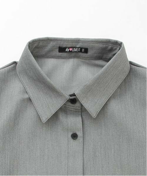 by LOVEiT / バイ ラビット ミニ丈・ひざ丈ワンピース | リボンビスチェつきシャツワンピース | 詳細13