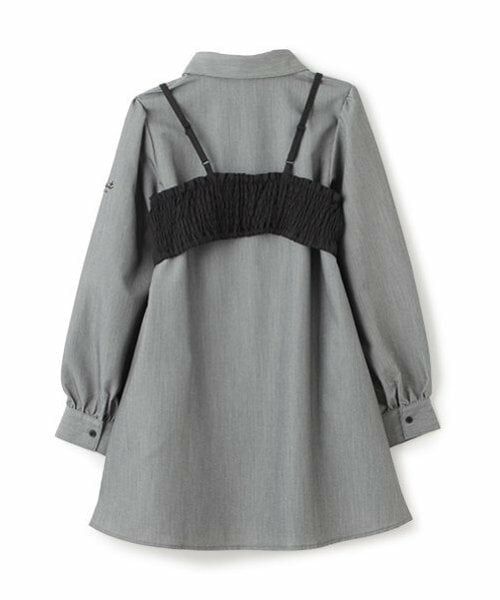 by LOVEiT / バイ ラビット ミニ丈・ひざ丈ワンピース | リボンビスチェつきシャツワンピース | 詳細5