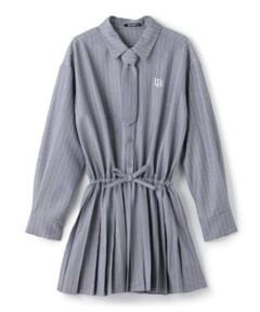 by LOVEiT / バイ ラビット ミニ丈・ひざ丈ワンピース | タイつきシャツワンピース