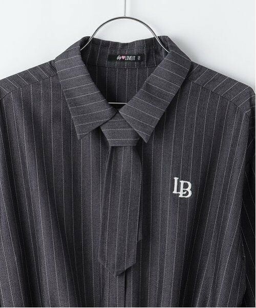 by LOVEiT / バイ ラビット ミニ丈・ひざ丈ワンピース | タイつきシャツワンピース | 詳細5