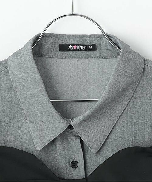 by LOVEiT / バイ ラビット ミニ丈・ひざ丈ワンピース | リボンビスチェ付きシャツワンピース | 詳細3