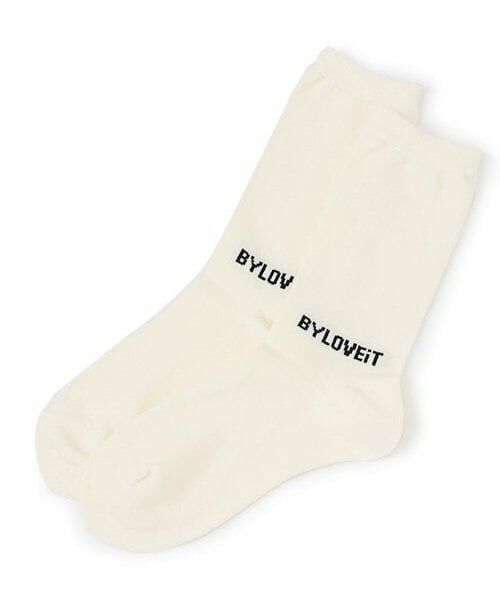 by LOVEiT / バイ ラビット ソックス | ロゴクルーソックス（オフ ホワイト）