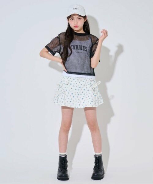 by LOVEiT / バイ ラビット ミニ・ひざ丈スカート | 【ニコ☆プチ掲載】ポケットリボンスカート（オフ ホワイト）