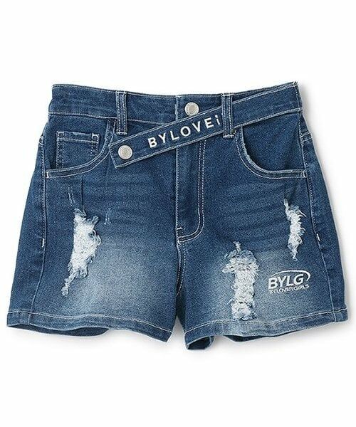 by LOVEiT / バイ ラビット ショート・ハーフ・半端丈パンツ | ベルトポイントショートパンツ（ブルー）