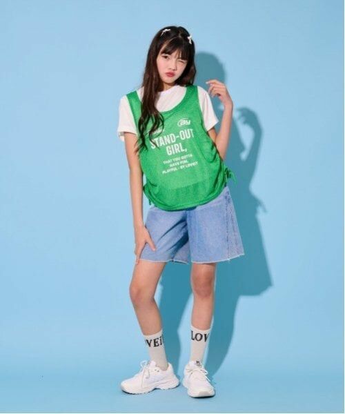 by LOVEiT / バイ ラビット ショート・ハーフ・半端丈パンツ | 【Cuugal掲載】レース付きハーフパンツ（サックス）