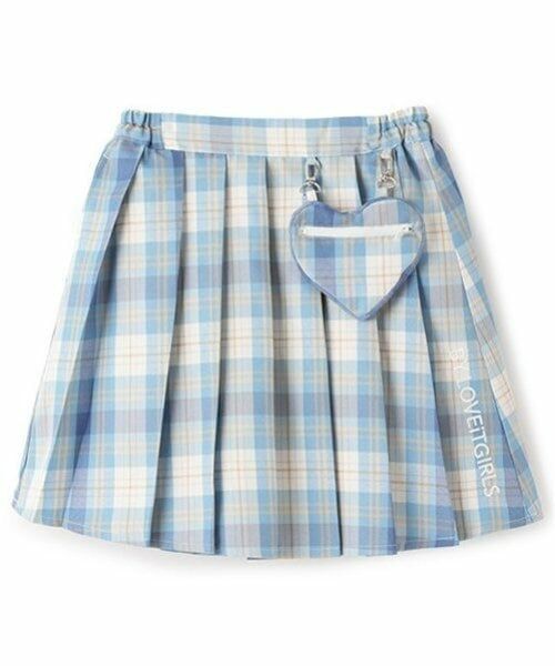 by LOVEiT / バイ ラビット ミニ・ひざ丈スカート | 【ニコ☆プチ掲載】ハートポシェットスカート(サックス)