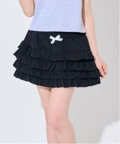 by LOVEiT / バイ ラビット ミニ・ひざ丈スカート | 【Cuugal掲載】シャーリングフリルスカート