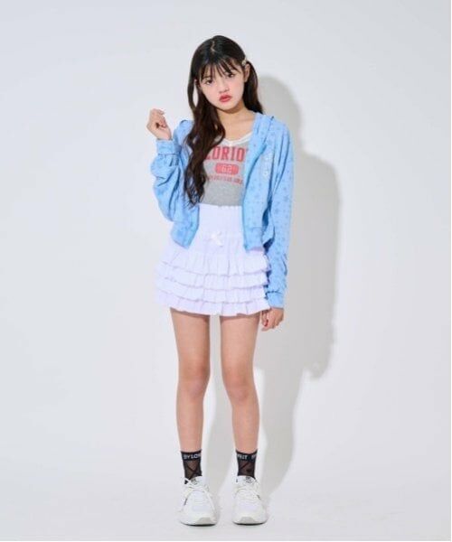 by LOVEiT / バイ ラビット ミニ・ひざ丈スカート | 【Cuugal掲載】シャーリングフリルスカート | 詳細12