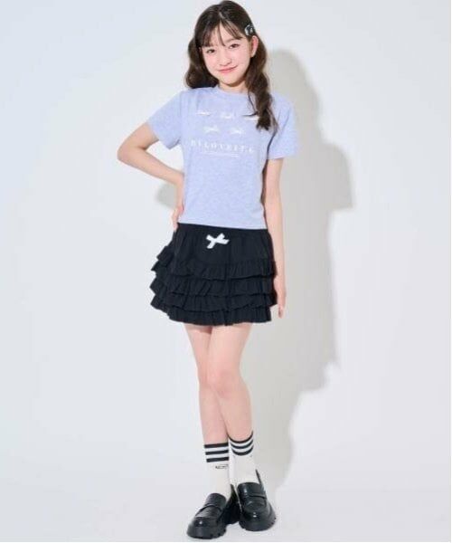 by LOVEiT / バイ ラビット ミニ・ひざ丈スカート | 【Cuugal掲載】シャーリングフリルスカート | 詳細8