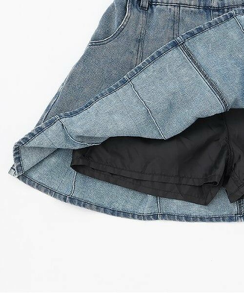 by LOVEiT / バイ ラビット ミニ・ひざ丈スカート | デニムタックスカート | 詳細6