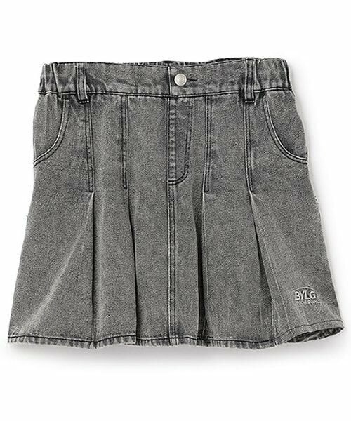 by LOVEiT / バイ ラビット ミニ・ひざ丈スカート | デニムタックスカート(黒)