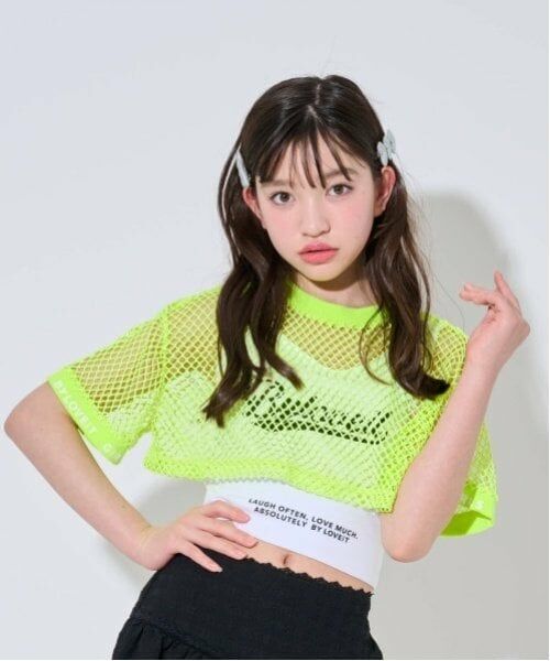 by LOVEiT / バイ ラビット キャミソール・チューブトップ | メッシュTタンクセット（イエロー グリーン）