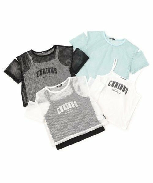 by LOVEiT / バイ ラビット Tシャツ | 【ニコ☆プチ掲載】メッシュTキャミセット | 詳細3