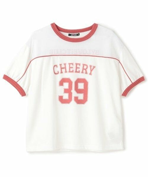 by LOVEiT / バイ ラビット Tシャツ | チュール切替Tシャツ（赤）