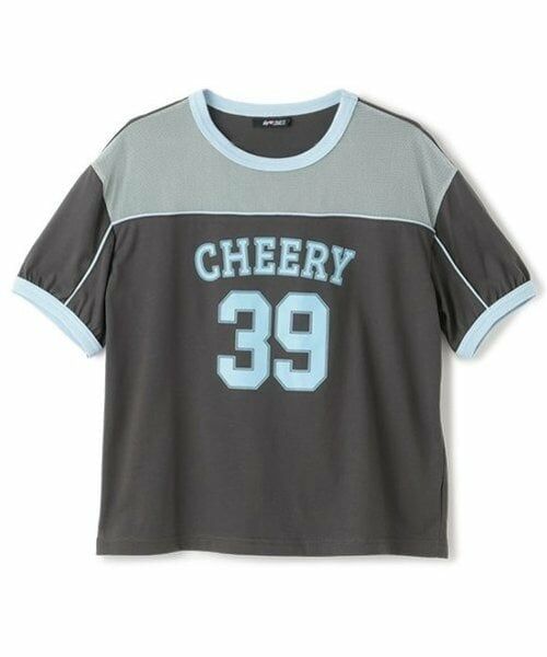 by LOVEiT / バイ ラビット Tシャツ | チュール切替Tシャツ | 詳細1