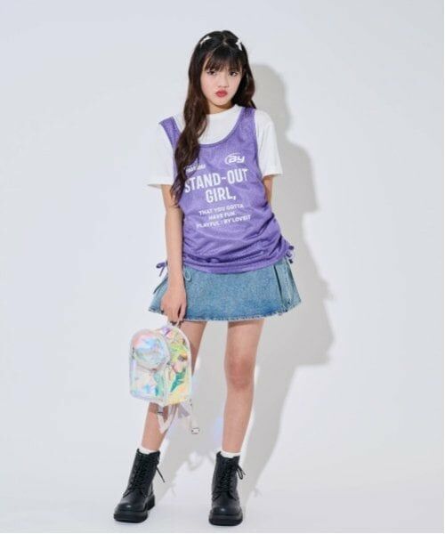 by LOVEiT / バイ ラビット Tシャツ | メッシュロングTシャツセット | 詳細3