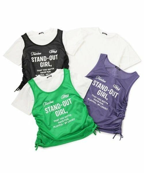 by LOVEiT / バイ ラビット Tシャツ | メッシュロングTシャツセット | 詳細4