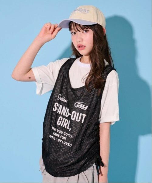 by LOVEiT / バイ ラビット Tシャツ | メッシュロングTシャツセット（黒）