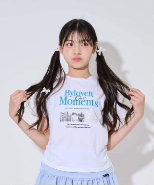 by LOVEiT / バイ ラビット Tシャツ | 【大好評につき再入荷】【ニコ☆プチ掲載】フォトプリントフレンチTシャツ（オフ ホワイト）
