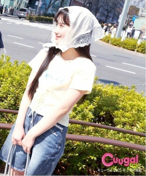 by LOVEiT / バイ ラビット Tシャツ | 【ニコ☆プチ・Cuugal掲載】フロントレースアップＴシャツ | 詳細10