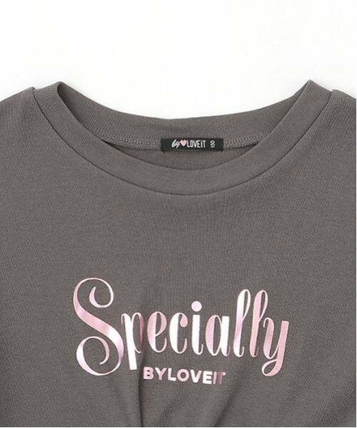 by LOVEiT / バイ ラビット Tシャツ | 【ニコ☆プチ・Cuugal掲載】フロントレースアップＴシャツ | 詳細2