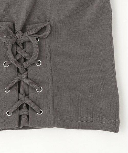 by LOVEiT / バイ ラビット Tシャツ | 【ニコ☆プチ・Cuugal掲載】フロントレースアップＴシャツ | 詳細5