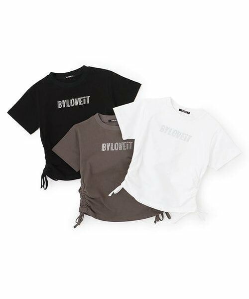 by LOVEiT / バイ ラビット Tシャツ | 【ニコ☆プチ掲載】キラキラスタッズTシャツ | 詳細7