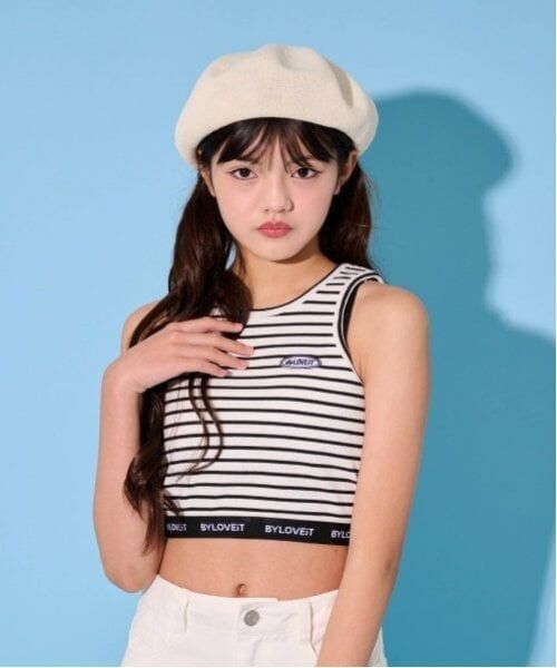 by LOVEiT / バイ ラビット キャミソール・チューブトップ | 【ニコ☆プチ掲載】パッド入りタンクトップ(オフ ホワイト)