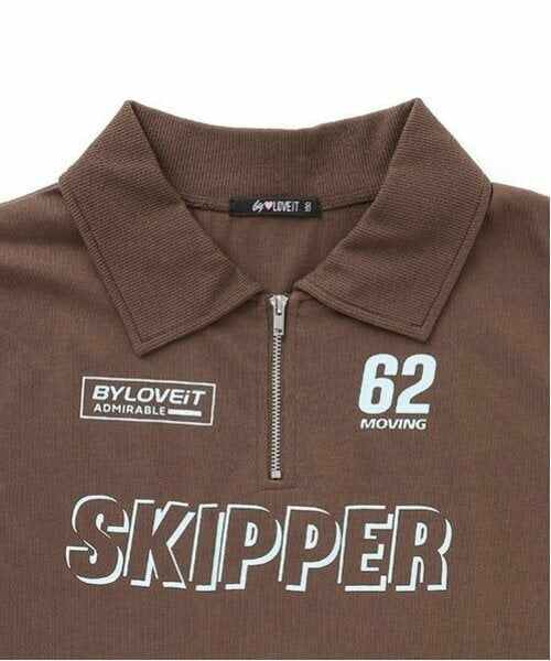 by LOVEiT / バイ ラビット Tシャツ | 【Cuugal掲載】ハーフジップ半袖Ｔシャツ | 詳細2