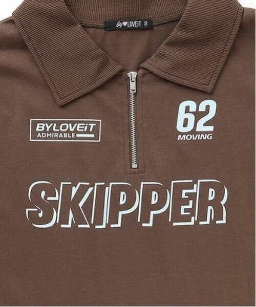 by LOVEiT / バイ ラビット Tシャツ | 【Cuugal掲載】ハーフジップ半袖Ｔシャツ | 詳細3