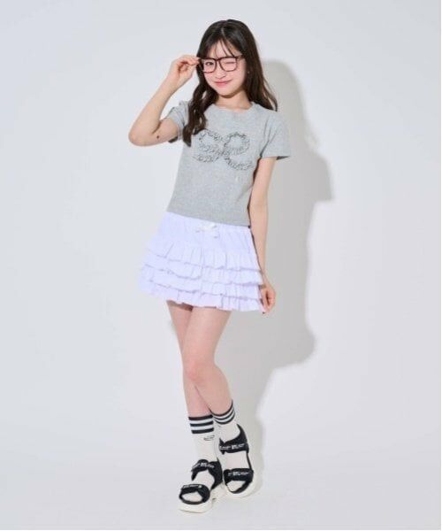 by LOVEiT / バイ ラビット Tシャツ | クシュクシュおリボンTシャツ | 詳細10