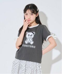 by LOVEiT / バイ ラビット Tシャツ | ラビ子袖あきリボンTシャツ