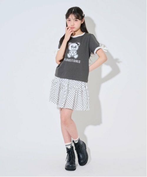 by LOVEiT / バイ ラビット Tシャツ | ラビ子袖あきリボンTシャツ | 詳細1