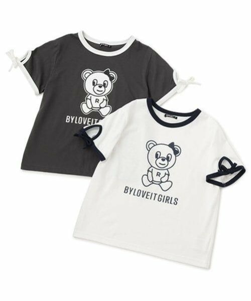 by LOVEiT / バイ ラビット Tシャツ | ラビ子袖あきリボンTシャツ | 詳細2