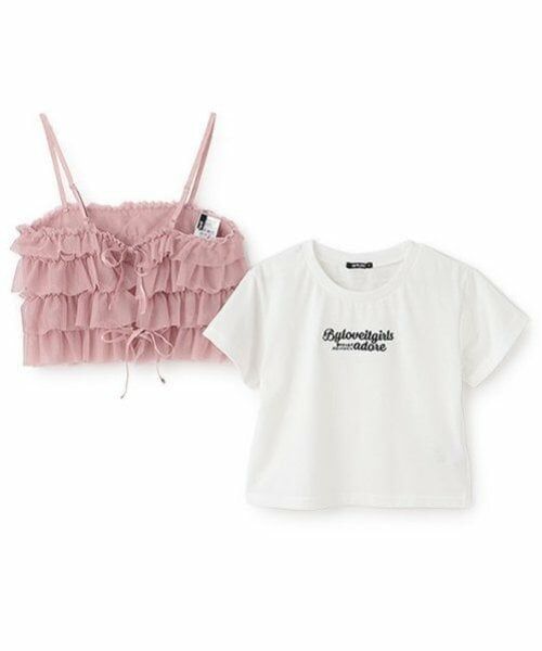 by LOVEiT / バイ ラビット Tシャツ | 2WAYビスチェつきTシャツ | 詳細2
