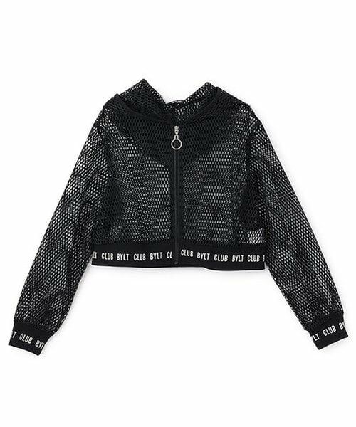 by LOVEiT / バイ ラビット パーカー | 長袖メッシュパーカー（黒）