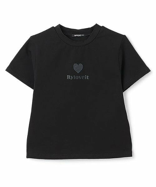 by LOVEiT / バイ ラビット Tシャツ | 【WEB限定】ハートTシャツ（黒）