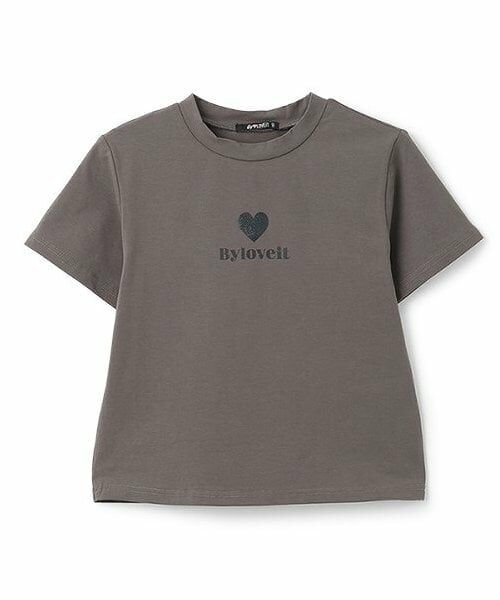 by LOVEiT / バイ ラビット Tシャツ | 【WEB限定】ハートTシャツ（チャコール）