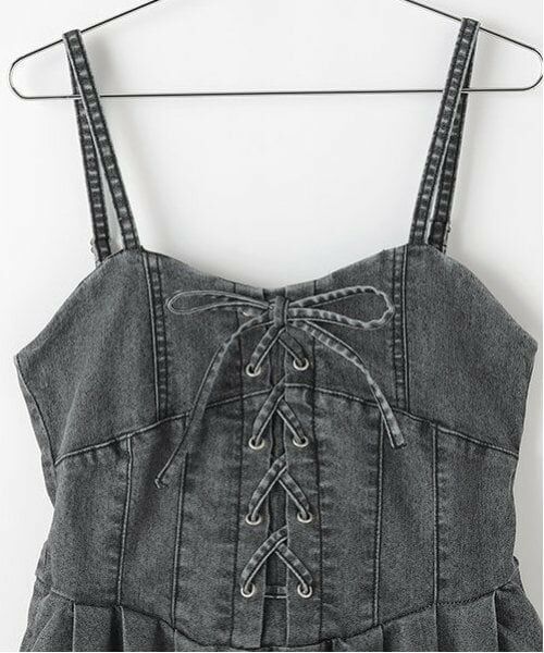 by LOVEiT / バイ ラビット ミニ丈・ひざ丈ワンピース | 【ニコ☆プチ・Cuugal掲載】レースアップワンピース | 詳細2