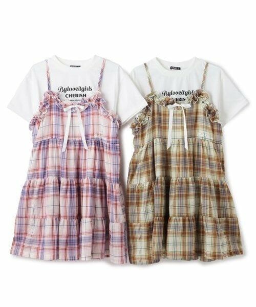 by LOVEiT / バイ ラビット ミニ丈・ひざ丈ワンピース | ティアードキャミワンピースTセット | 詳細15