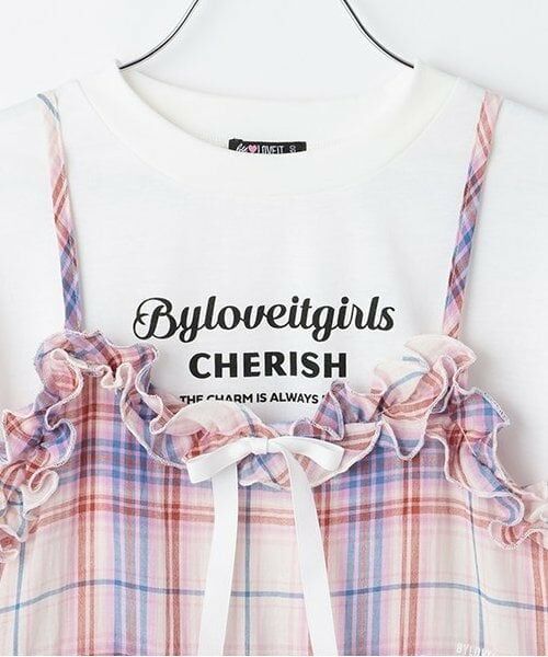 by LOVEiT / バイ ラビット ミニ丈・ひざ丈ワンピース | ティアードキャミワンピースTセット | 詳細3