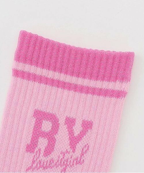 by LOVEiT / バイ ラビット ソックス | ラメロゴクルーソックス | 詳細1