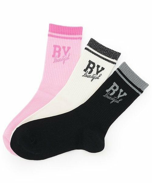 by LOVEiT / バイ ラビット ソックス | ラメロゴクルーソックス | 詳細5